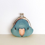 《サザナミインコ　モーヴ》のがまぐち《小》