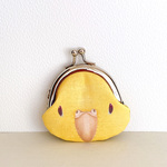 《サザナミインコ　クリームイノ》のがまぐち《小》