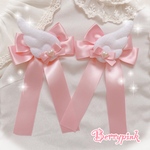 Berrypink♡天使の羽のリボンヘアクリップ♡2個セット♡ピンク
