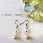 お花とパールのピアス