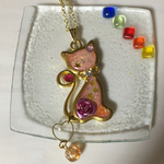 桜色にゃんこ ネックレス