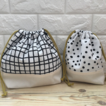 《1セット限定》チェック＊ドット☆お弁当巾着＊小巾着