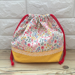 【お買い得♪】お弁当袋☆巾着☆花柄＊レース