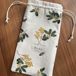 スマホ巾着　ミモザ