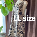 バッククロスエプロン 北欧調ボタニカルガーデン　LLサイズ
