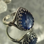 再販　雫のカイヤナイトring（シルバーカラー）