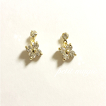 樹脂 金属アレルギー対応＊フラワーキュービックジルコニアピアス