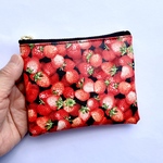 感謝セール品❤️いちごいちご🍓　便利ラミネート ミニポーチ　12cmファスナー