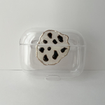 牛柄🐮AirPodsケース【対応機種AirPodsPro】アイボリー×ダークブラウン