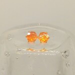 6ミリ サンストーン ピアス　＠サージカルステンレス