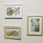 Ａー67原画絵葉書3枚セット ポストカード　水彩画　風景画　ウォールインテリア　ミニ絵