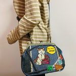 kaoru1001様専用ページ★手刺繍:頬づえにゃんこの★がま口ショルダーバッグ♪