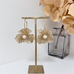 flower【オリーブGreen】◎ピアス