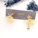 3/4（金）21時販売スタート💓【petale_tissu 】ゴールドフラワーとイエローレースフラワーアクセサリー