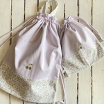 chocorum様☆【オーダー製作　女の子用】リバティプリント使用×ワッペンレッスンバッグ他入園入学セット