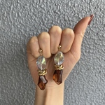 ブラウン×ゴールドツイストピアス