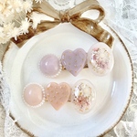 lovely hair clip♡                                                         ハートとお花の可憐なヘアクリップ
