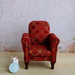 [再販]シングルソファー(red)