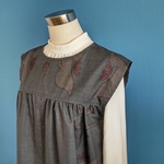 【送料無料】大島紬　絹のチュニック（着物リメイク）1点もの