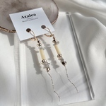 natural stone long chain [ gold ]