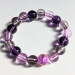 特価１点物💜美しい紫アメジスト入メンズレディースブレスレット