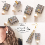 ペイズリー柄×パールピアス