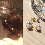 Uピンはもう古い！ねじこむから取れにくい  パールフラワースパイラルヘアピン 結婚式・二次会・成人式・同窓会・浴衣・コンサート・ライブなど✴︎