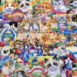 (再販×7)にゃんこのイースター🌷コラージュペーパー＊コラージュ素材＊ジャンクジャーナル