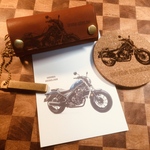 レブル250 オリジナルレザー真鍮４連キーケース