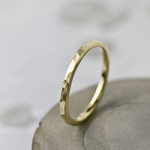 つや消し槌目 真鍮フラットリング 1.5mm幅 マットハンマー｜BRASS RING｜694