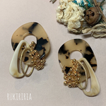 RUKIRIRIA #669  レオパードチェーンゴールドピアス  大ぶりピアス 大ぶりイヤリング 