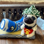 金太郎パグさんと鯉のぼり