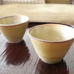 そば色カップ　2点セット