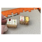 ミニチュアフード★ランチBOXフルーツサンド＆たまごサンドセット☆