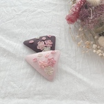 桜　リボン刺繍　パッチンピン✿
