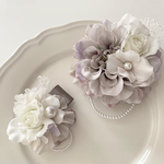 New！親子2wayダリアコサージュ　lavender rose