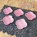 再販☆春限定☆【送料無料】桜色の小皿　しょう油差し（5枚セット）  INA-19
