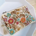 【再販】インド刺繍のミニファスナーポーチ