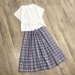春色︎︎︎︎︎︎チェック とっても かわいい 播州織ギャザースカート
