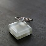アクアマリン　　CZバンドリング　SILVER925