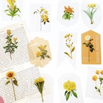 花 タグ シール 40枚set 《yellow》[F429]