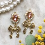 kirakira‧✧̣̇‧bijou ribbonイヤリング / ピアス(pink)