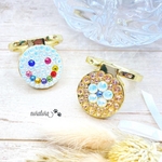 スワロフスキー⭐︎ スマイル　お花🌼　スマホリング　バンカーリング　スマホスタンド　スマホグリップ