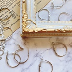 【シルバー】【12個】20㎜　フープ　ピアス　シンプル　ラウンド　細め　プチプラ　ハンドメイド　アクセサリーパーツ DIY