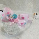 春色♥水玉とピンク　可愛いカチューシャ♥