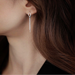 ✨❂シルバー　ワンタッチ　チェーンピアス❂
