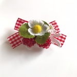 再販:ベリーとギンガムチェックのリボン(小)