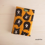 母子手帳ケース( S ) • お薬手帳 • 通帳 ケース　　* kuma kuma 　col. mustard