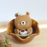 くまさんラテアートのピンクッションまち針(セミオーダー)