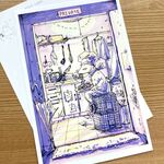 【わたぬき けい】ポストカード72「きつね'Ｓキッチン」
